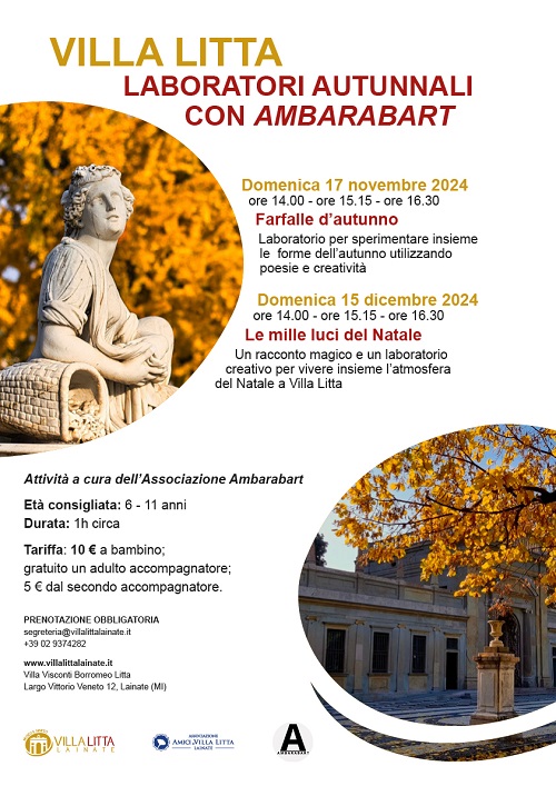 LABORATORI AUTUNNALI A VILLA LITTA 2024
